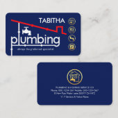 Plumbing Building Water Pipe Frame 名刺 (正面/裏面)