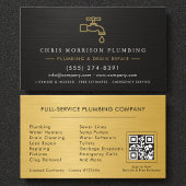 Plumbing Company Steel Metal QR Code 名刺