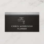 Plumbing Faucet Plumber QR Code Logo 名刺 (正面)