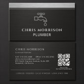 Plumbing Faucet Plumber QR Code Logo 名刺