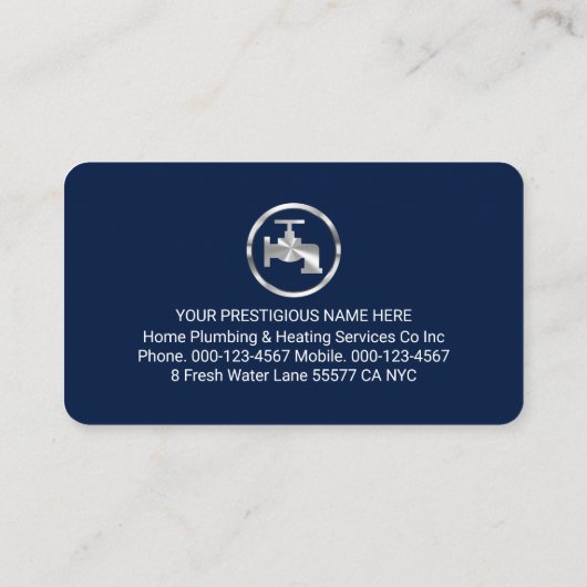 Plumbing Faucet Signage Leaking Water  名刺 (裏面)