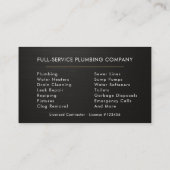 Plumbing Faux Metallic Industrial 名刺 (裏面)