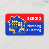 Plumbing Heating Gold Pipe Home 名刺 (正面)