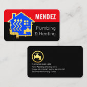 Plumbing Heating Home Piping Frame 名刺 (正面/裏面)