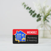 Plumbing Heating Home Piping Frame 名刺 (スタンド正面)