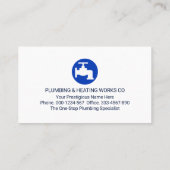 Plumbing Icons On Blue Layers 名刺 (裏面)