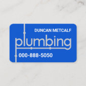 Plumbing Pipeline Leaking Blue Water 名刺 (正面)