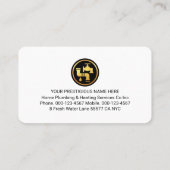 Plumbing Pipeline Leaking Blue Water 名刺 (裏面)