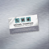 Plumbing Pipes Icons | Blue Collar マグネット名刺 (インサイチュ)