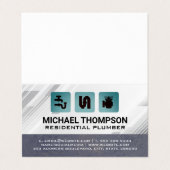 Plumbing Pipes Icons | Blue Collar 名刺 (外部フラット)