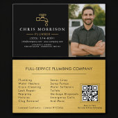 Plumbing Plumber Photo QR Code 名刺