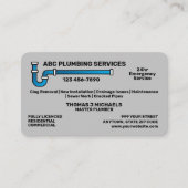 Plumbing Service 名刺 (正面)