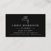 Plumbing Service and Repair Plumber QR Code 名刺 (正面)