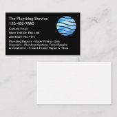 Plumbing Service Plumber Business Cards 名刺 (正面/裏面)