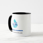 Plumbing Service Water Drop Logo Plumber Business マグカップ (正面左)