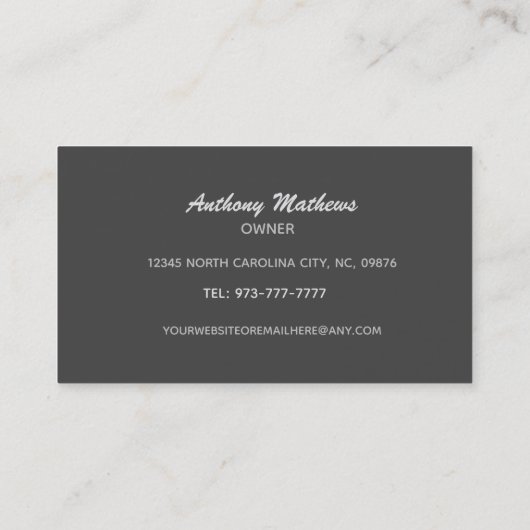 Plumbing Slogans名刺 名刺 (裏面)