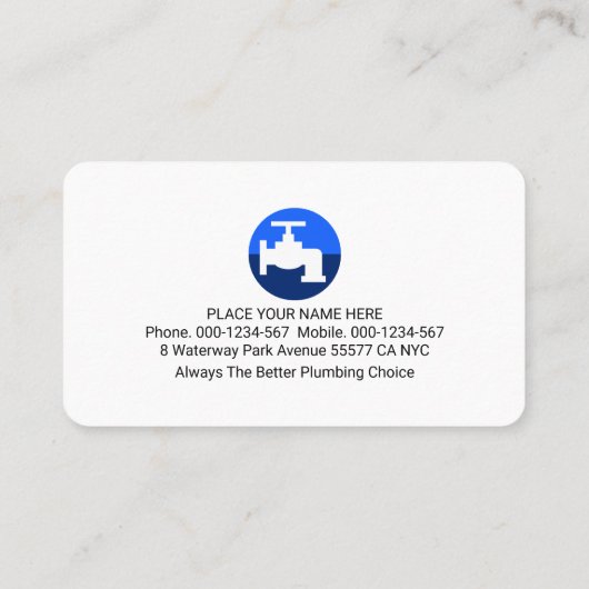 Plumbing Tools On Leaking Building Roof 名刺 (裏面)