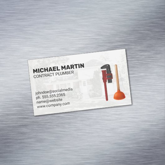 Plumbing Tools | Residential | Blue Collar Work マグネット名刺 (インサイチュ)