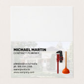 Plumbing Tools | Residential | Blue Collar Work 名刺 (外部フラット)