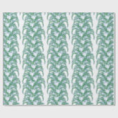 Plume Palm Fronds in Blue and Green ラッピングペーパー (フラット)