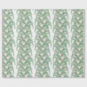 Plume Palm Fronds in Pink and Green ラッピングペーパー (フラット)