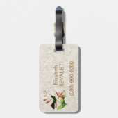 Plumeleteerのハチドリの荷物のラベル ラゲッジタグ (裏面縦)