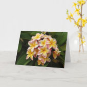 Plumeria Art note card. カード (黄色い花)