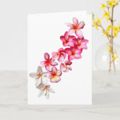 Plumeria Blooms Collage Folded Greeting Card カード (黄色い花)