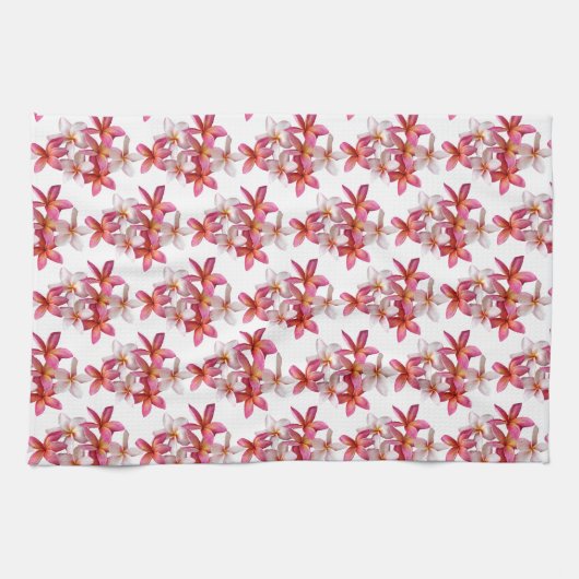 Plumeria Collage Kitchen Towel キッチンタオル (横)