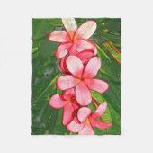 Plumerias フリースブランケット (正面)