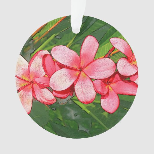 Plumerias pink   オーナメント (正面)