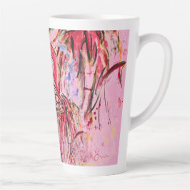 Plumes au rose カフェラテマグ
