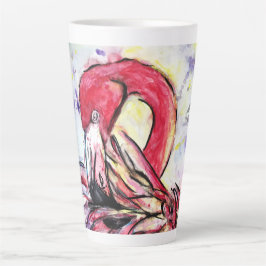 Plumes au rose カフェラテマグ