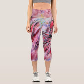 Plumes au rose カプリレギンス (正面)