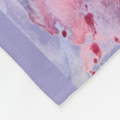 Plumes au rose フリースブランケット (角)