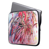Plumes au rose Sacs pour électronique ラップトップスリーブ (正面左)