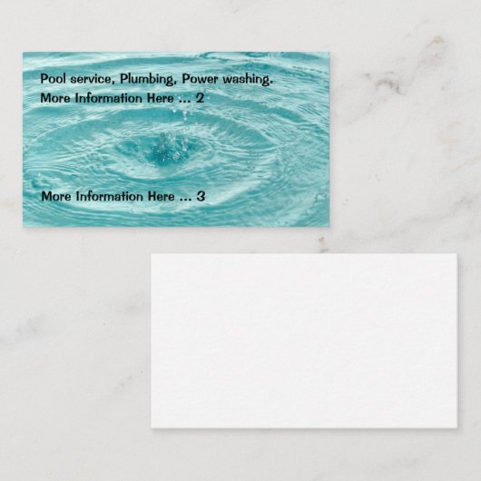 Pluming Poolサービス 名刺 (正面/裏面)