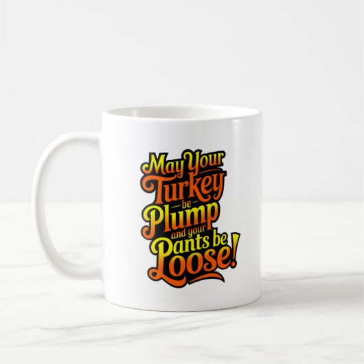 Plump Turkey, Cartoon Diva Turkey, Mug コーヒーマグカップ (左)
