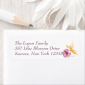 Plumroseの差出人住所ラベル ラベル (インサイチュ)