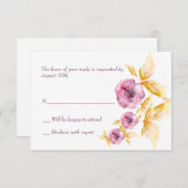 Plumroseの応答カード 出欠カード (正面/裏面)