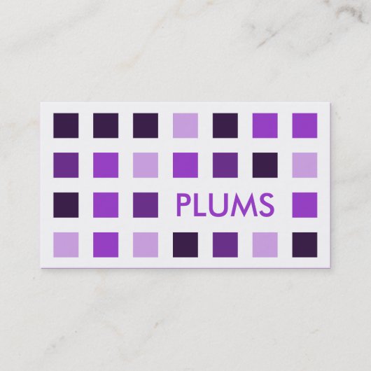 PLUMS (モダン正方形) 名刺 (正面)