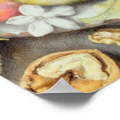 Plums、Walnuts、Jasmineを使用した静止状態(W/c on) ポスター (角)