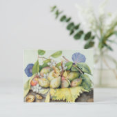 Plums、Walnuts、Jasmineを使用した静止状態(W/c on) ポストカード (スタンド正面)