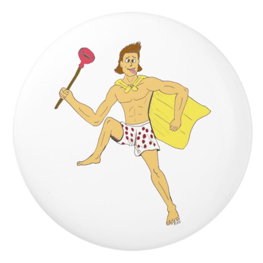 plunger and underwear guy     セラミックノブ (正面)