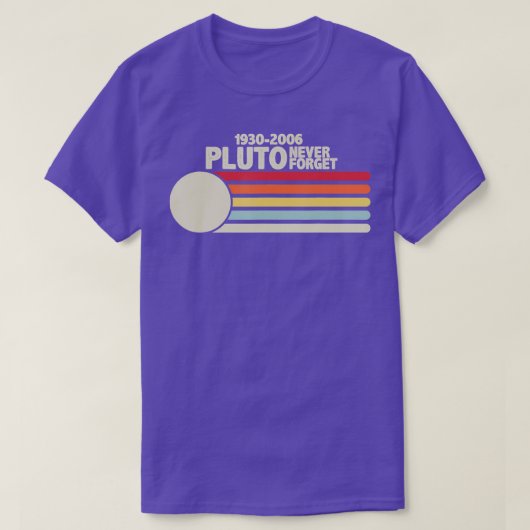 PLUO NEVER FORGEレトロスタイルおもしろい宇宙科学V Tシャツ (デザイン正面)