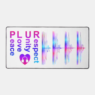 PLUR (平和への愛の統一の尊重) デスクマット