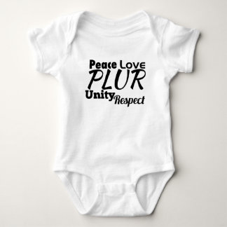 PLUR – 平和、愛、団結、尊敬 ベビーボディスーツ