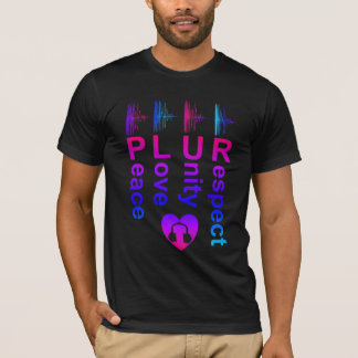 PLUR (平和 愛 団結 尊敬) Tシャツ