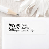PLUR -平和、愛、団結、敬意 ラベル (インサイチュ)