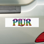 PLUR (虹) バンパーステッカー (車上)